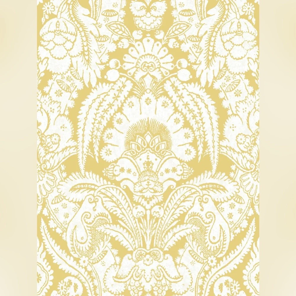 Anthropologie Cole and Son Chatterton French Yellow and Ivory Wallpaper